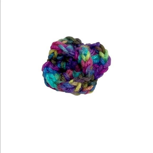 HAND CRAFTED Crochet Cat Collar Flowers Colorful Lot of Three Flower Accessory - Picture 5 of 7